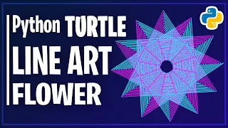 How to Draw Beautiful Line Art Flower using Python Turtle Python Turtle Graphics Tutorial