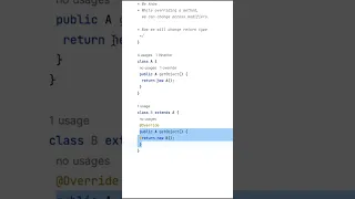 Covariant Return type in java