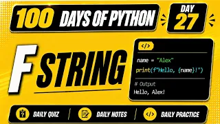 100 Days Of Python F String in Python PY2AI
