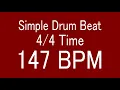 Download Lagu 147 BPM 4/4 TIME SIMPLE STRAIGHT DRUM BEAT FOR TRAINING MUSICAL INSTRUMENT / 楽器練習用ドラム