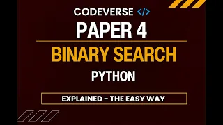 Binary Search in Python A2 Computer Science Fast Searching Explained