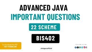 BIS402 Advanced Java Important Questions VTU 22 Scheme VTU Guru