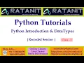 Python tutorials python introduction and Data Types Mr Ratan
