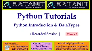 Python tutorials python introduction and Data Types Mr Ratan