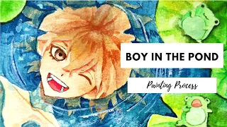 Download Boy In The Pond [Gouache Painting] MP3