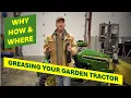 How to properly grease your Deere X590 or other X500 Series garden tractor and mower deck