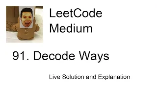 91 Decode Ways Leetcode Medium