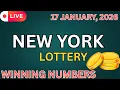 New York Midday Lottery Results For - 17 Jan 2026