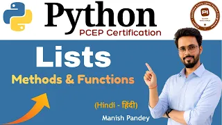 36 Lists in Python List Methods Function Python PCEP Certification PCEP-30-02