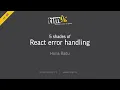 tim js meetup 73 5 shades of React error handling by Horia Radu english