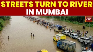 heavy rains lash mumbai severe waterlogging reported bmc shuts schools and colleges