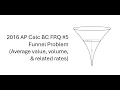 AP Calc BC 2016 FRQ - funnel related rates problem