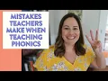 3 Mistakes Teachers Make when Teaching Phonics ideas for teaching phonics in K-2 classrooms