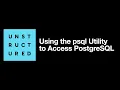 Using the psql Utility to Access PostgreSQL