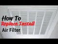 How To Replace Install Air Filter Home HVAC Easy Simple