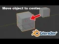 blender move object to center