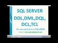 SQL DDL Commands SQL DML Commands