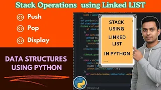 12 Stack Using Linked List Push Pop Display Data Structures Using Python