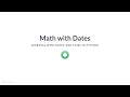 Python Tutorial Math with dates