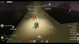 Project slayers Thunder Breathing and Indomitable Will Combo