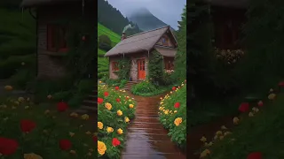 مطر تساقط حبات المطر روعة حالات واتس اب قصيرة عن الشتاء والمطر جمال القرى الريفية 