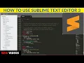 How to Use Sublime Texteditor Download Install Sublime Texteditor Sublime 3 Texteditor