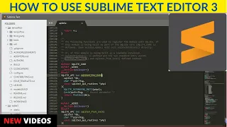 How to Use Sublime Texteditor Download Install Sublime Texteditor Sublime 3 Texteditor