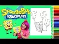 Coloring SpongeBob Plankton GIANT Coloring Book Page Crayola Colored Pencil KiMMi THE CLOWN