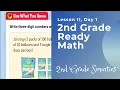 2nd Grade Ready Math Lesson 11 Day 1
