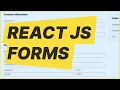 Building React JS forms
