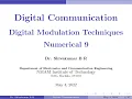 Digital Modulation Techniques Numerical 9 on QPSK