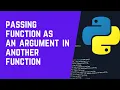 Passing function as an argument to another function
