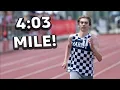 UNC Commit Tommy Latham Logs 4 03 Georgia State Mile Record At Atlanta Track Club Midtown Mile