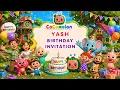 Cocomelon First Birt ay Invitation Personalized 1st Birt ay Invite