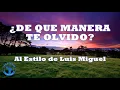¿De Que Manera Te Olvido? - Luis Miguel (Video Karaoke)