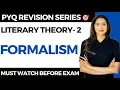 Literary Theory 2 Formalism - Concept Questions