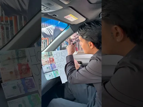 Pusimos a prueba la honestidad de este limpia vidrios # #viral #reflexion