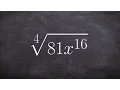 Use prime factorization to simplify the fourth root of a radical expression