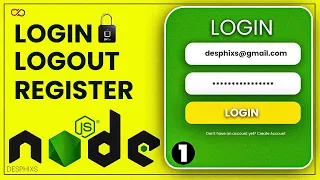 Node Js Login and Registration with Database Login Logout and User Authentication
