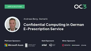 Download Confidential Computing in German E Prescription Service by Andreas Berg | OC3 2022 MP3