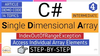 C Single Dimensional Array IndexOutOfRangeException Access Individual Array Values