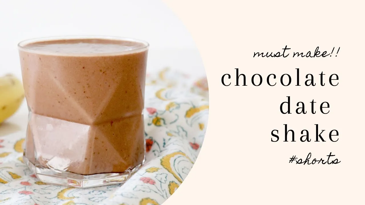 MUST MAKE Dairy-Free Chocolate Date Shake   #shorts