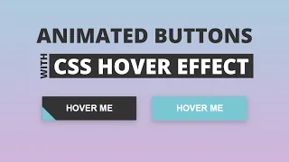 Animated Buttons on Hover using HTML CSS