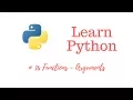 Learn Python Episode Adding Arguments to a Function