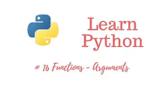 Learn Python Episode Adding Arguments to a Function