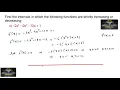 Find the intervals in which the function is strictly increasing or decreasing - 2x -9x -12x 1
