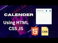 How To Create Mini Calendar Using HTML CSS and JavaScript