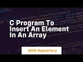 c program to insert an element in an array
