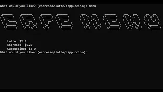 Coffee Machine Python Project