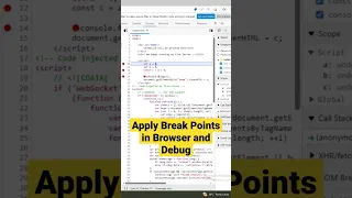 Breakpoint in the browser and debugging